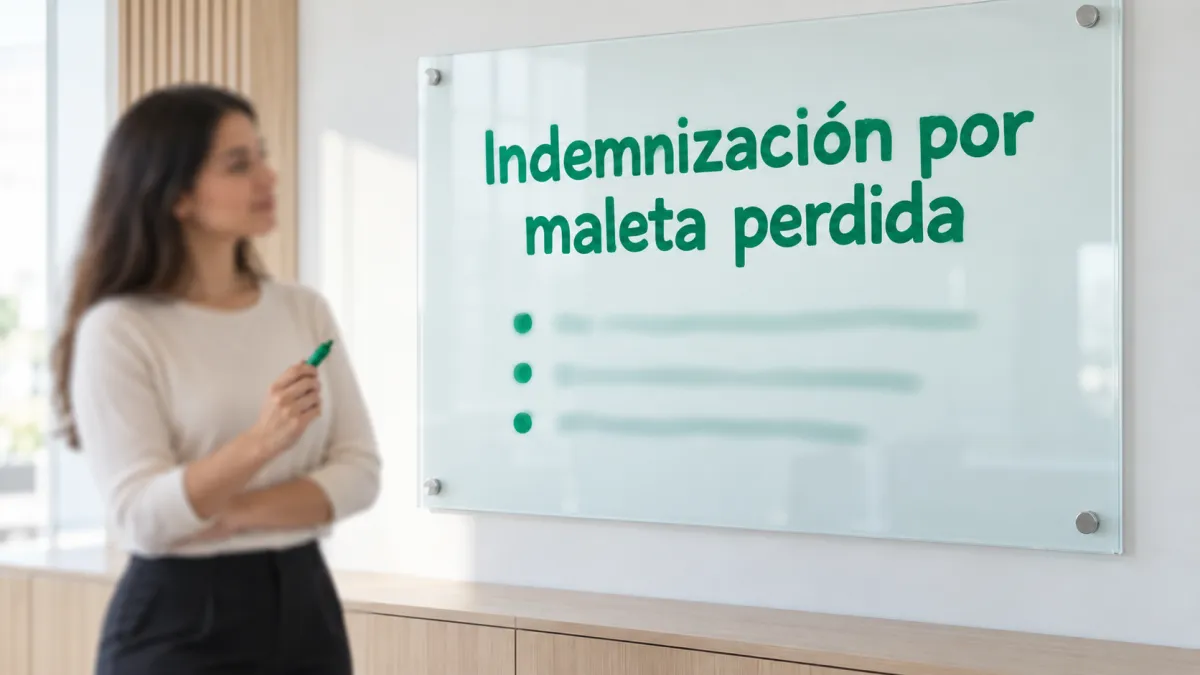 Indemnización por maleta perdida: facturas y lista del contenido del equipaje junto a un móvil