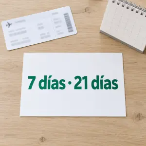 Calendario y parte PIR sobre la mesa para reclamar el equipaje perdido dentro de plazo