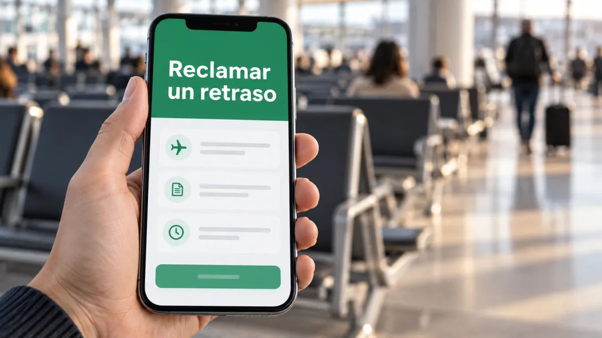 Pasajero reclamando la indemnización por un retraso de vuelo de Iberia
