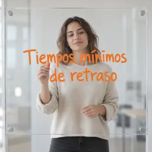 Pasajero comprobando el retraso de su vuelo de Vueling en el panel del aeropuerto